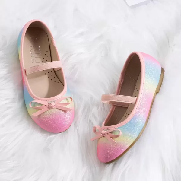 MUSSHOE Girl's Flats Shoes Toddler/Little Kid/Big Kid Girls Dress Shoes Princess Mary Jane Ballet Walking Shoes for Girls