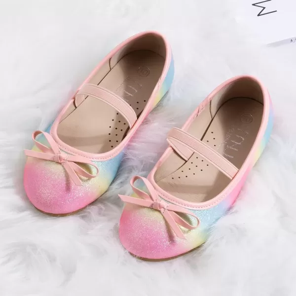 MUSSHOE Girl's Flats Shoes Toddler/Little Kid/Big Kid Girls Dress Shoes Princess Mary Jane Ballet Walking Shoes for Girls