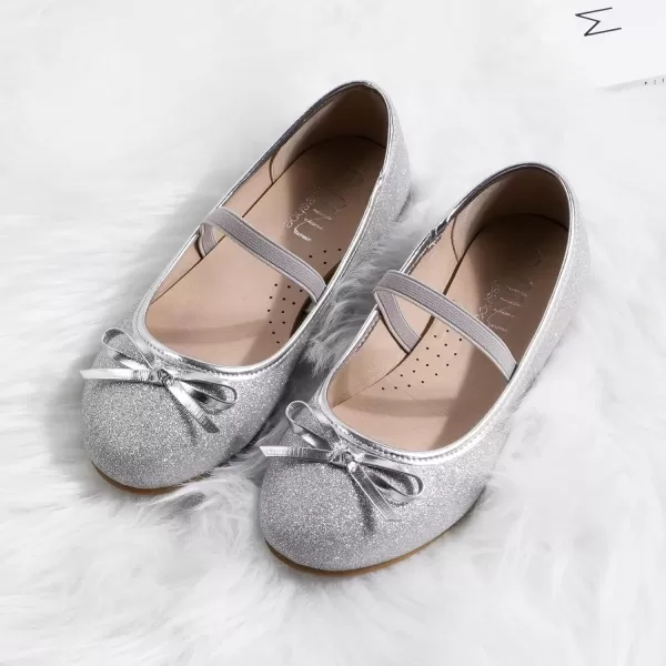 MUSSHOE Girl's Flats Shoes Toddler/Little Kid/Big Kid Girls Dress Shoes Princess Mary Jane Ballet Walking Shoes for Girls