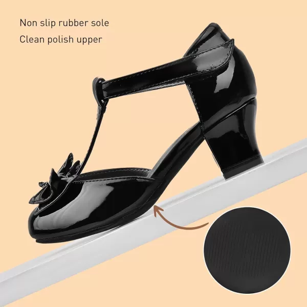 MUSSHOE Girls little/Toddle low heel dress shoes Flower Girl Sandals for Party Wedding