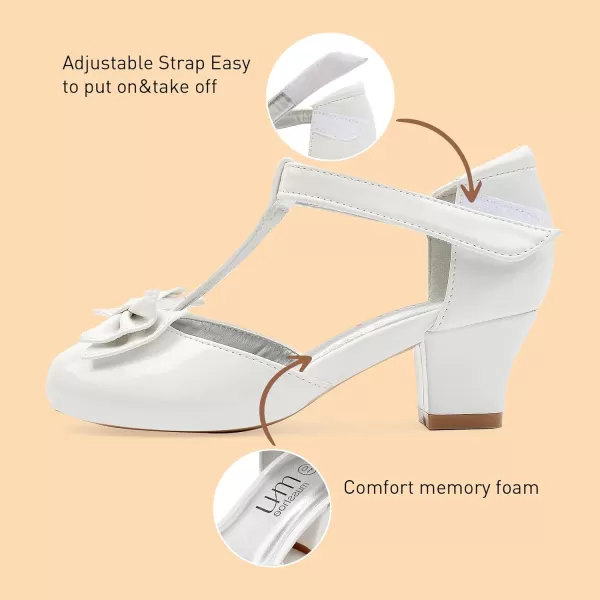 MUSSHOE Girls little/Toddle low heel dress shoes Flower Girl Sandals for Party Wedding
