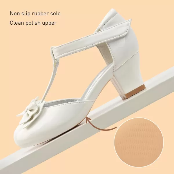MUSSHOE Girls little/Toddle low heel dress shoes Flower Girl Sandals for Party Wedding