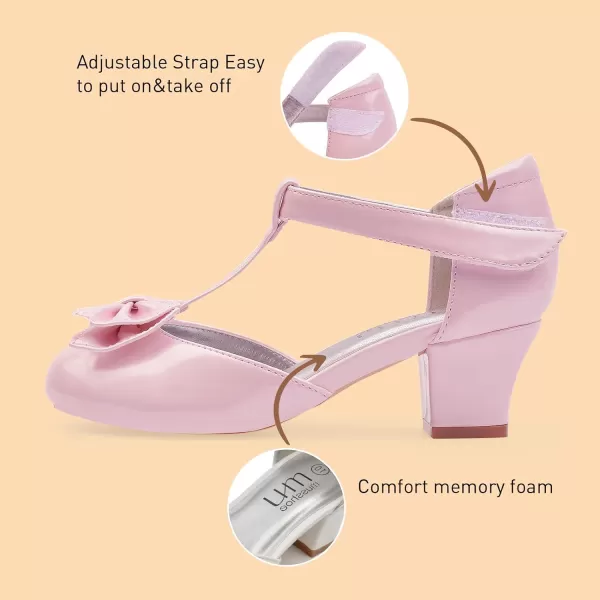 MUSSHOE Girls little/Toddle low heel dress shoes Flower Girl Sandals for Party Wedding