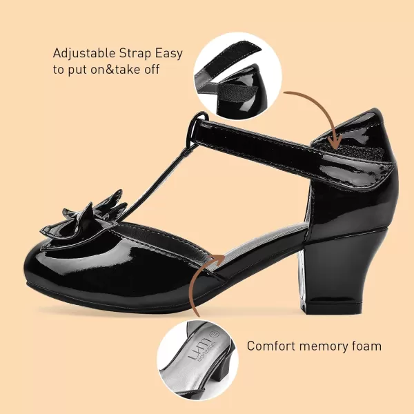 MUSSHOE Girls little/Toddle low heel dress shoes Flower Girl Sandals for Party Wedding