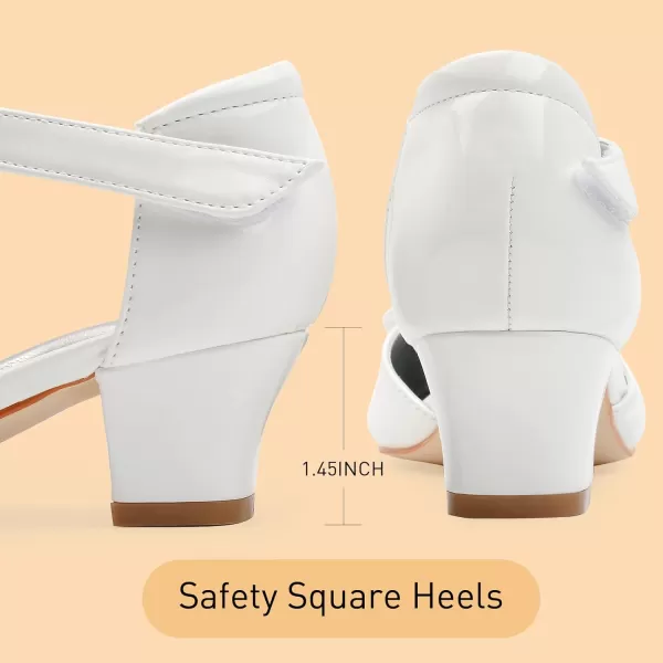 MUSSHOE Girls little/Toddle low heel dress shoes Flower Girl Sandals for Party Wedding