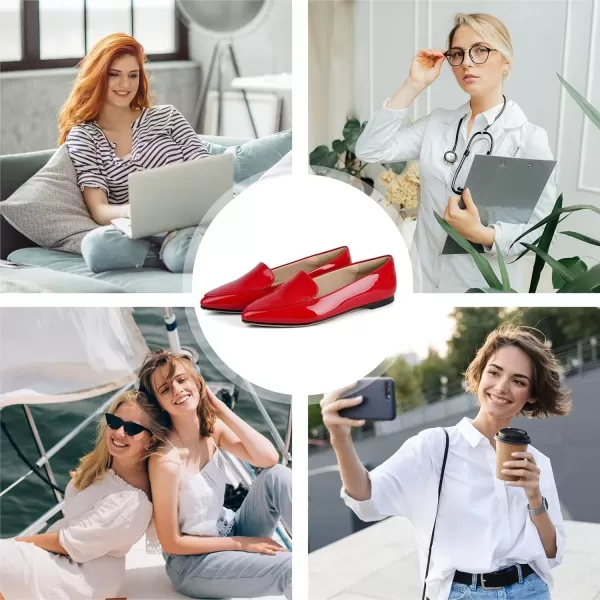 MUSSHOE Loafers for Women Comfortable Pointed Toe Memory Foam Women's Loafers