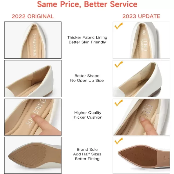 MUSSHOE Loafers for Women Comfortable Pointed Toe Memory Foam Women's Loafers