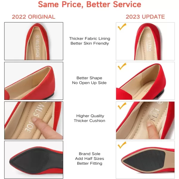 MUSSHOE Loafers for Women Comfortable Pointed Toe Memory Foam Women's Loafers