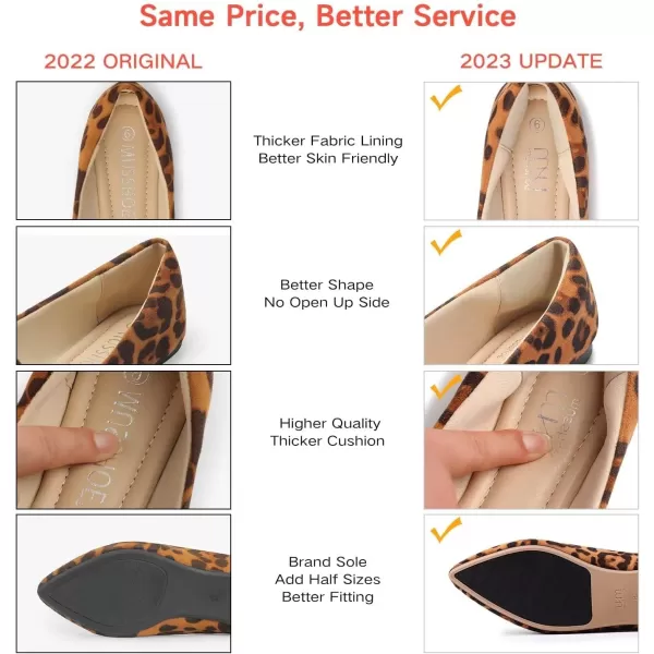 MUSSHOE Loafers for Women Comfortable Pointed Toe Memory Foam Women's Loafers