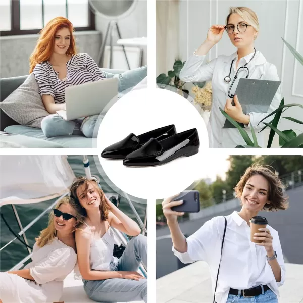 MUSSHOE Loafers for Women Comfortable Pointed Toe Memory Foam Women's Loafers