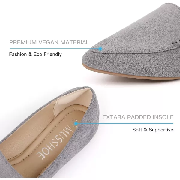 MUSSHOE Loafers for Women Comfortable Pointed Toe Memory Foam Women's Loafers