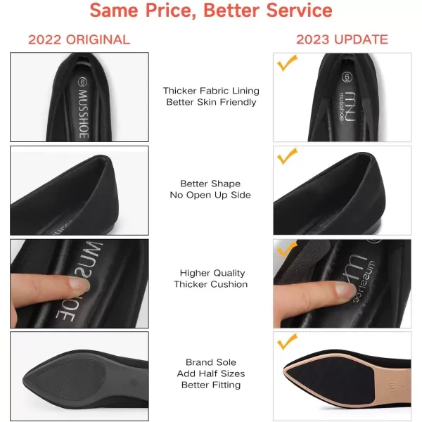 MUSSHOE Loafers for Women Comfortable Pointed Toe Memory Foam Women's Loafers