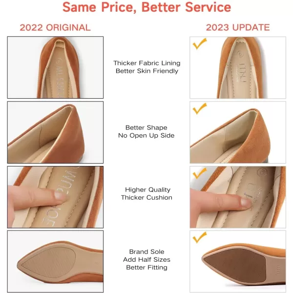 MUSSHOE Loafers for Women Comfortable Pointed Toe Memory Foam Women's Loafers