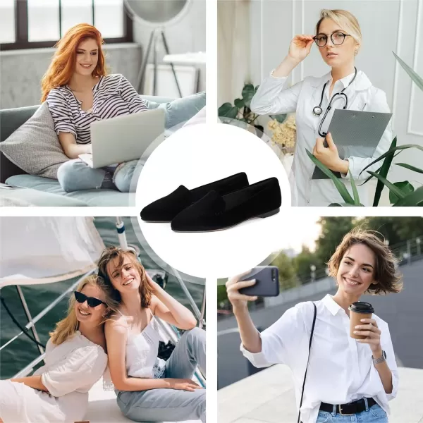 MUSSHOE Loafers for Women Comfortable Pointed Toe Memory Foam Women's Loafers