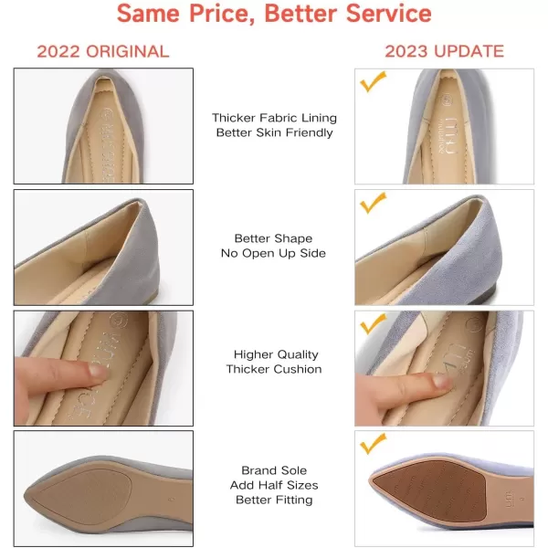 MUSSHOE Loafers for Women Comfortable Pointed Toe Memory Foam Women's Loafers