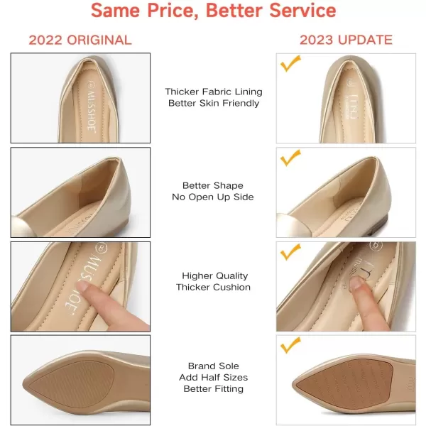MUSSHOE Loafers for Women Comfortable Pointed Toe Memory Foam Women's Loafers