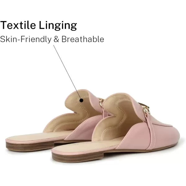 MUSSHOE Mules for Woman Buckle Flats Comfortable Slip on Women Mules Flats Shoes Backless Loafers