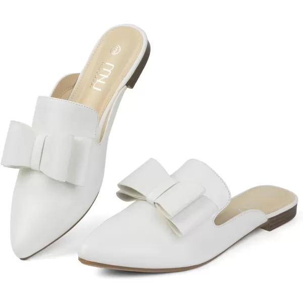 MUSSHOE Mules for Women Flats Comfortable Pointed Toe Slip on Women Mules Flats