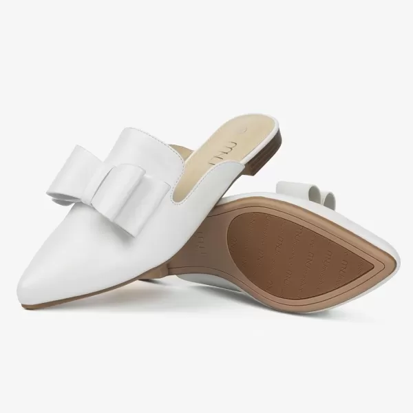 MUSSHOE Mules for Women Flats Comfortable Pointed Toe Slip on Women Mules Flats