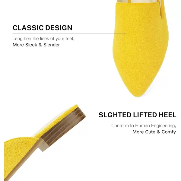MUSSHOE Mules for Women Flats Comfortable Pointed Toe Women Mules