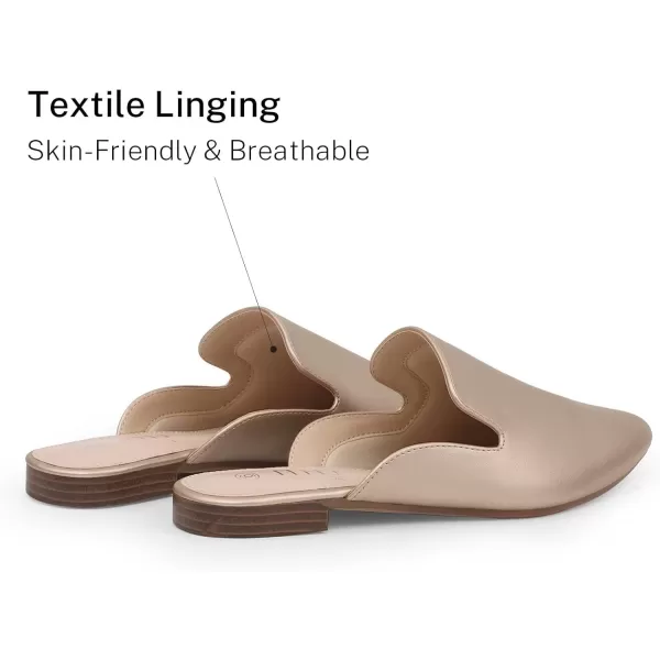 MUSSHOE Mules for Women Flats Comfortable Pointed Toe Women Mules