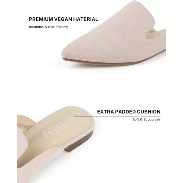 MUSSHOE Mules for Women Flats Comfortable Pointed Toe Women Mules