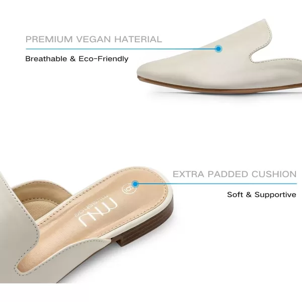 MUSSHOE Mules for Women Flats Comfortable Pointed Toe Women Mules