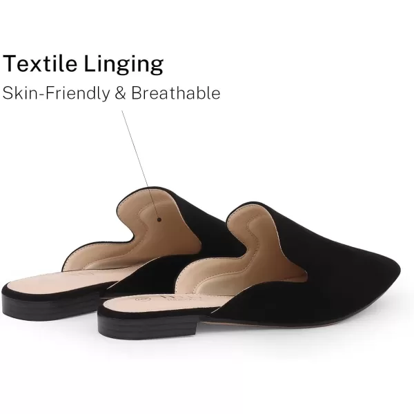 MUSSHOE Mules for Women Flats Comfortable Pointed Toe Women Mules
