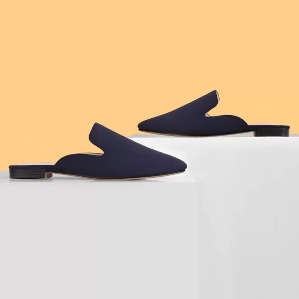 MUSSHOE Mules for Women Flats Comfortable Pointed Toe Women Mules