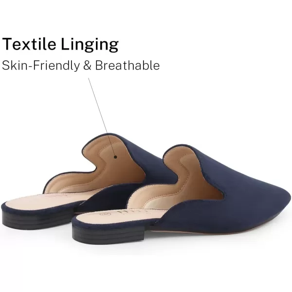 MUSSHOE Mules for Women Flats Comfortable Pointed Toe Women Mules