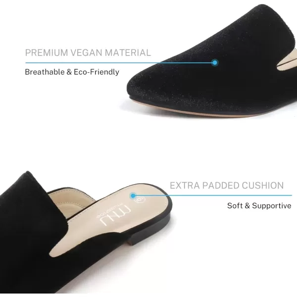 MUSSHOE Mules for Women Flats Comfortable Pointed Toe Women Mules