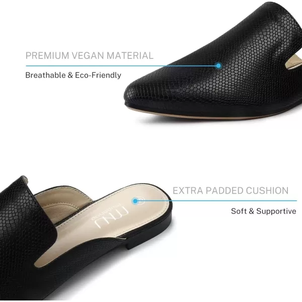 MUSSHOE Mules for Women Flats Comfortable Pointed Toe Women Mules