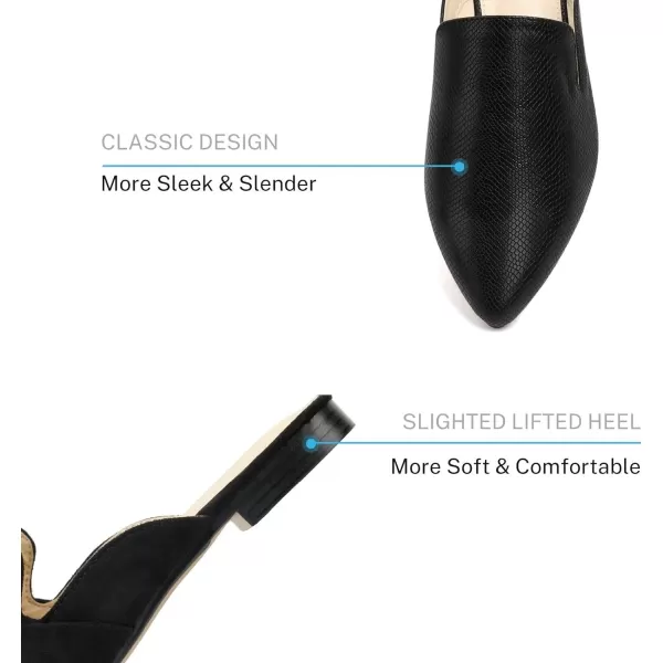 MUSSHOE Mules for Women Flats Comfortable Pointed Toe Women Mules