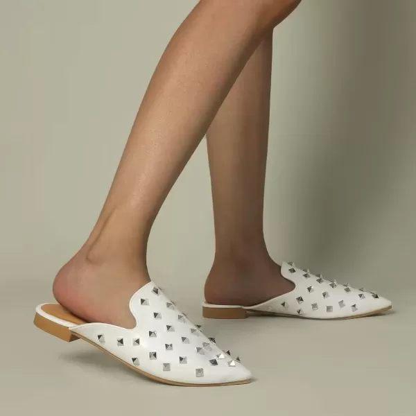 MUSSHOE Mules for Women Flats Comfortable Pointed Toe Women Mules
