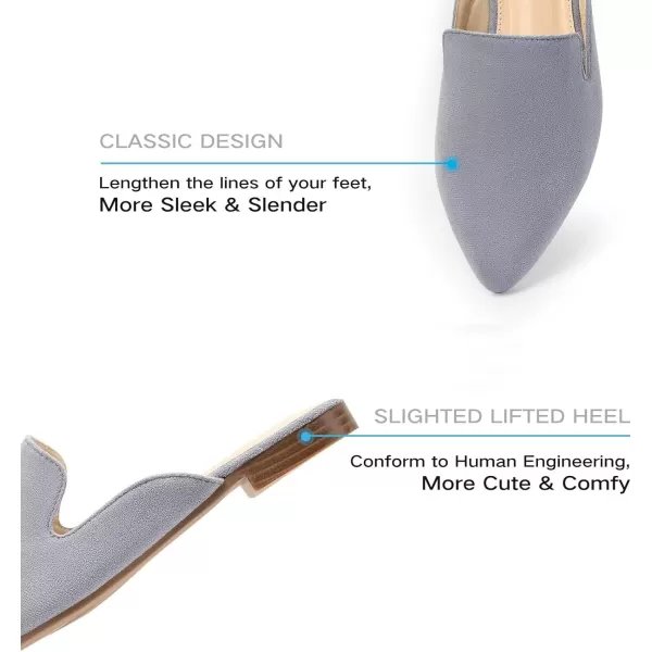 MUSSHOE Mules for Women Flats Comfortable Pointed Toe Women Mules