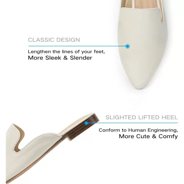 MUSSHOE Mules for Women Flats Comfortable Pointed Toe Women Mules