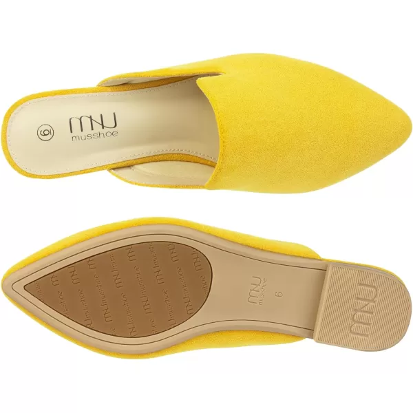 MUSSHOE Mules for Women Flats Comfortable Pointed Toe Women Mules