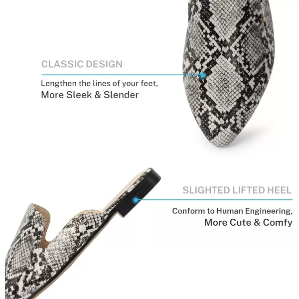MUSSHOE Mules for Women Flats Comfortable Pointed Toe Women Mules