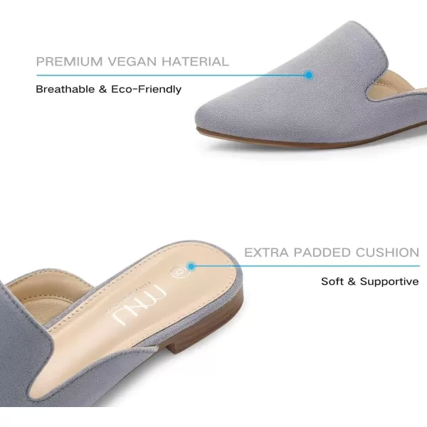 MUSSHOE Mules for Women Flats Comfortable Pointed Toe Women Mules