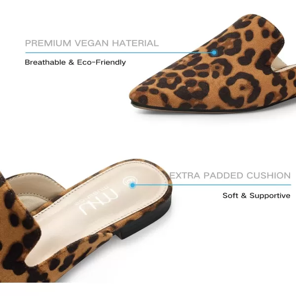 MUSSHOE Mules for Women Flats Comfortable Pointed Toe Women Mules