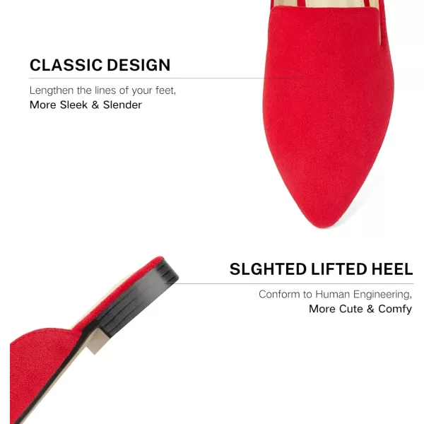 MUSSHOE Mules for Women Flats Comfortable Pointed Toe Women Mules