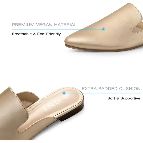 MUSSHOE Mules for Women Flats Comfortable Pointed Toe Women Mules