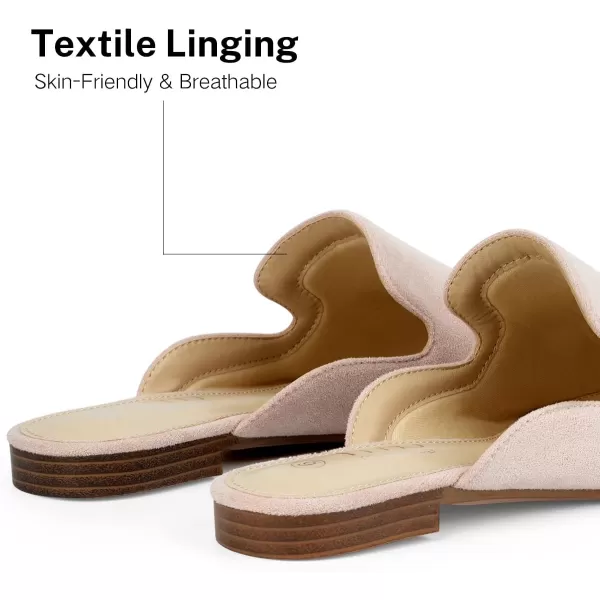 MUSSHOE Mules for Women Flats Comfortable Pointed Toe Women Mules