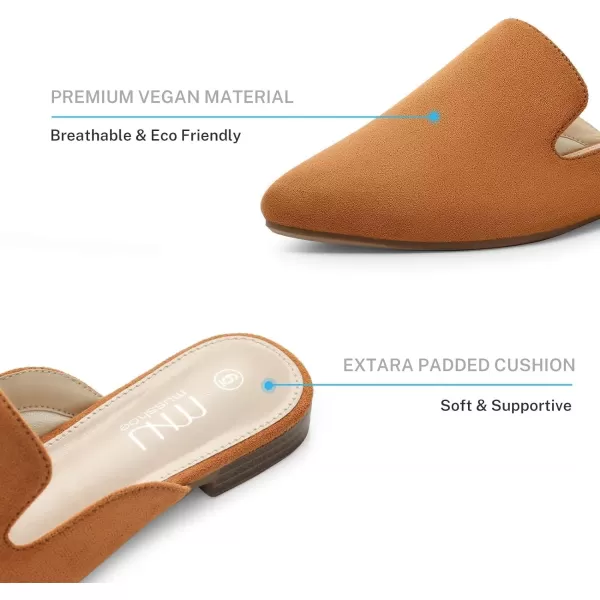 MUSSHOE Mules for Women Flats Comfortable Pointed Toe Women Mules