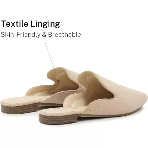 MUSSHOE Mules for Women Flats Comfortable Pointed Toe Women Mules