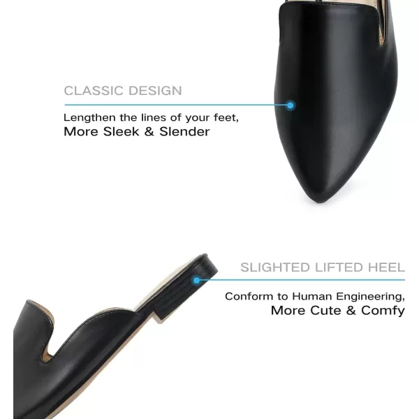 MUSSHOE Mules for Women Flats Comfortable Pointed Toe Women Mules