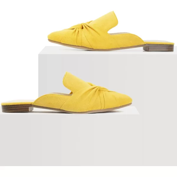 MUSSHOE Mules for Women Flats Comfortable Women Mules Backless Loafers with Knot