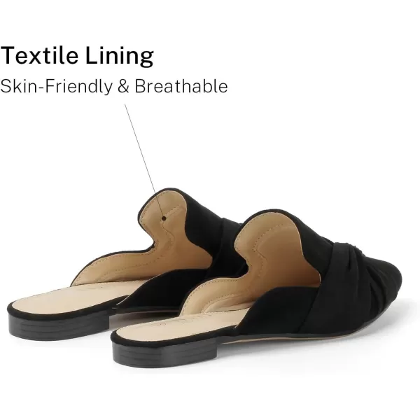 MUSSHOE Mules for Women Flats Comfortable Women Mules Backless Loafers with Knot