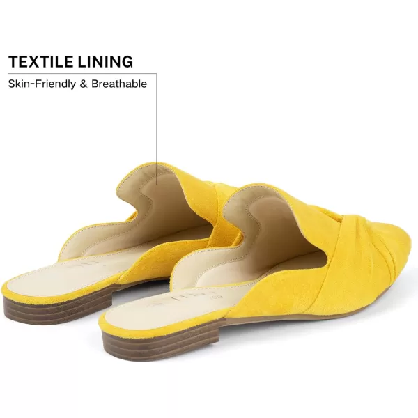 MUSSHOE Mules for Women Flats Comfortable Women Mules Backless Loafers with Knot