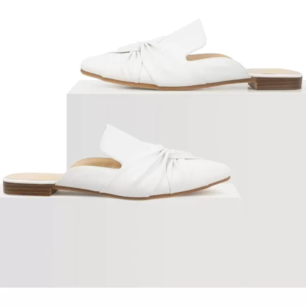 MUSSHOE Mules for Women Flats Comfortable Women Mules Backless Loafers with Knot